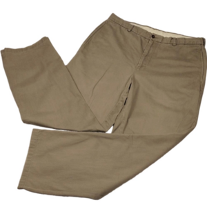 Brooks Khaki High Rise Flat Front Zip Up Straight Leg Casual Dress Chino Short